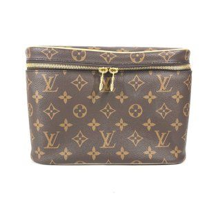 LOUIS VUITTON Louis Vuitton M42265 Monogram Nice BB Vanity Bag Pouch Handbag ...